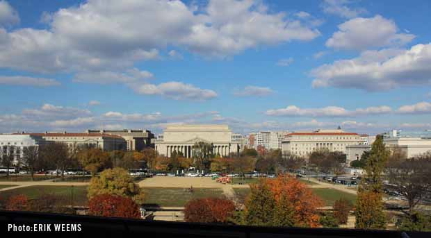 Archives view from the National Mall - Hirshhorn Museum  Balcony Photo by Erik Weems