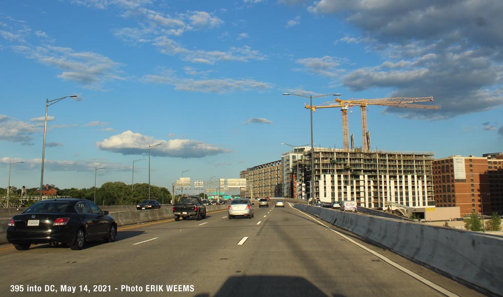 395 Construction into Washington DC May 2021