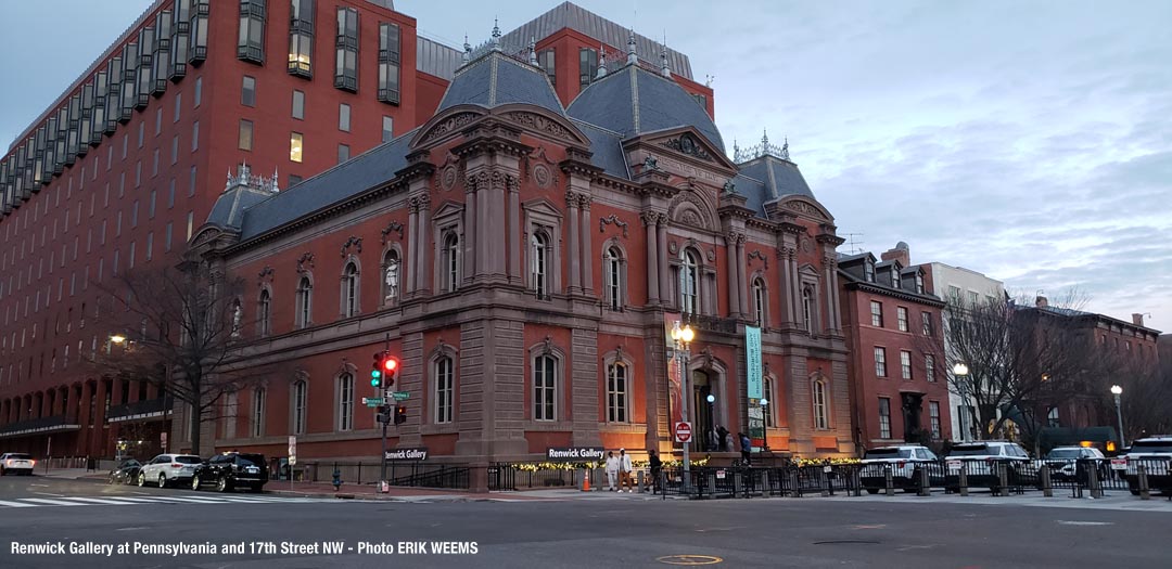The Renwick Gallery at Pennsylvania and 17th Street NW in Washington DC