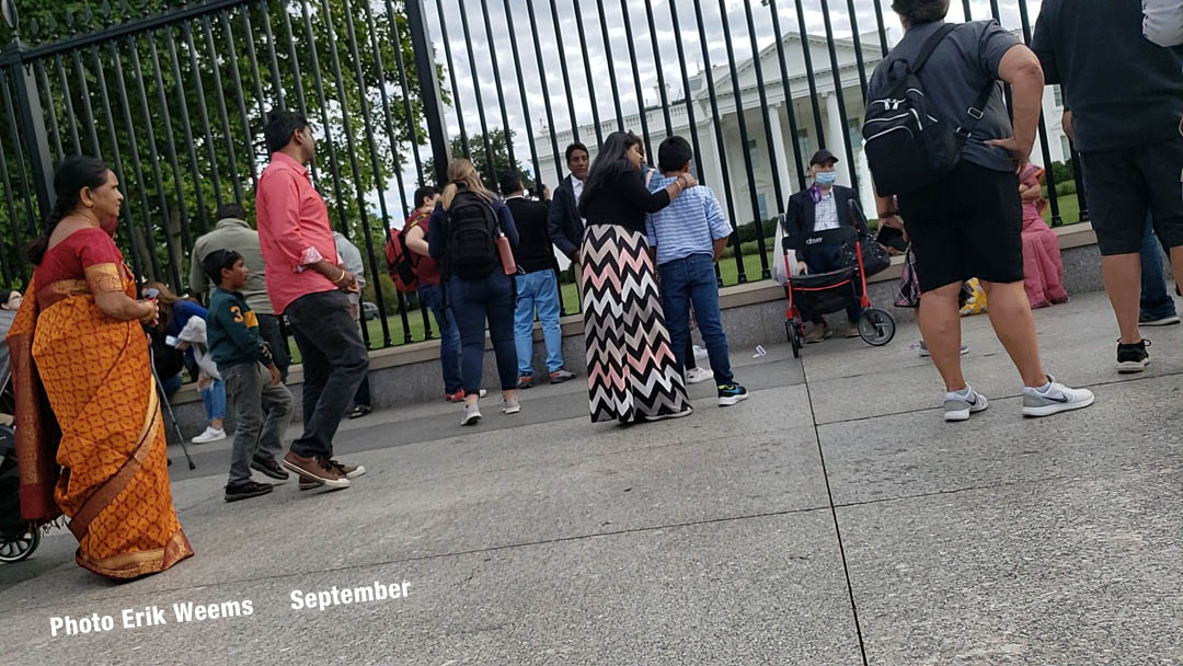 Out in front of the White House