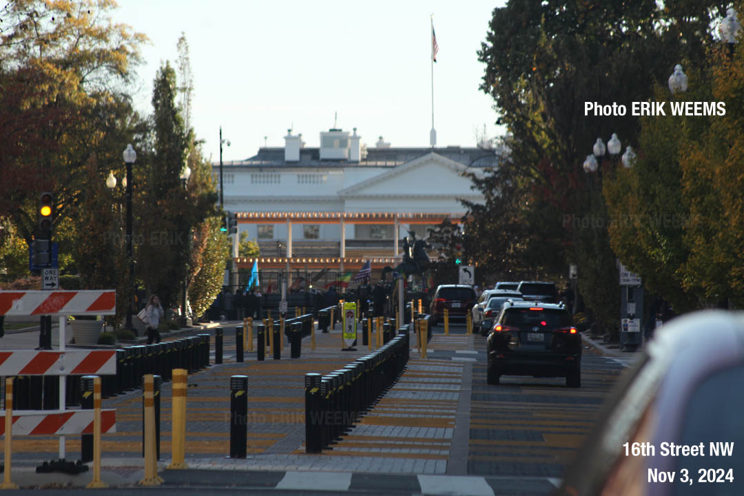 16th Street NW Looking toward White House where bleachers are being built