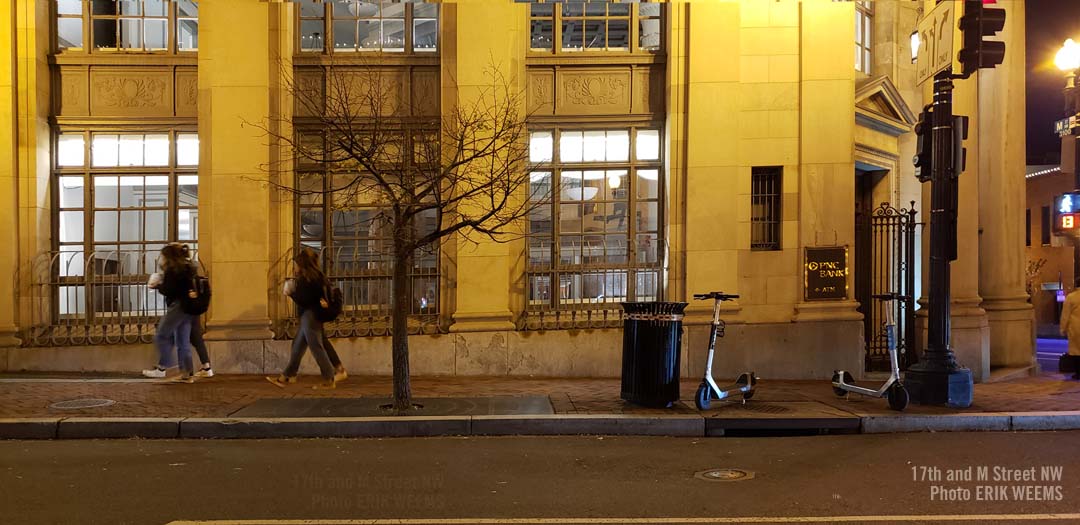 At 17th and M Street at Night Washington DC