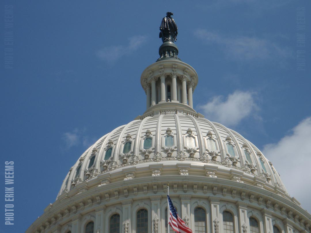 The sun of the Capitol Dome