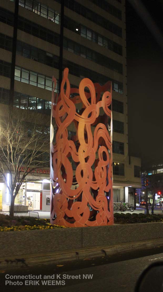 Sculpture at Connecticut and K Street NW