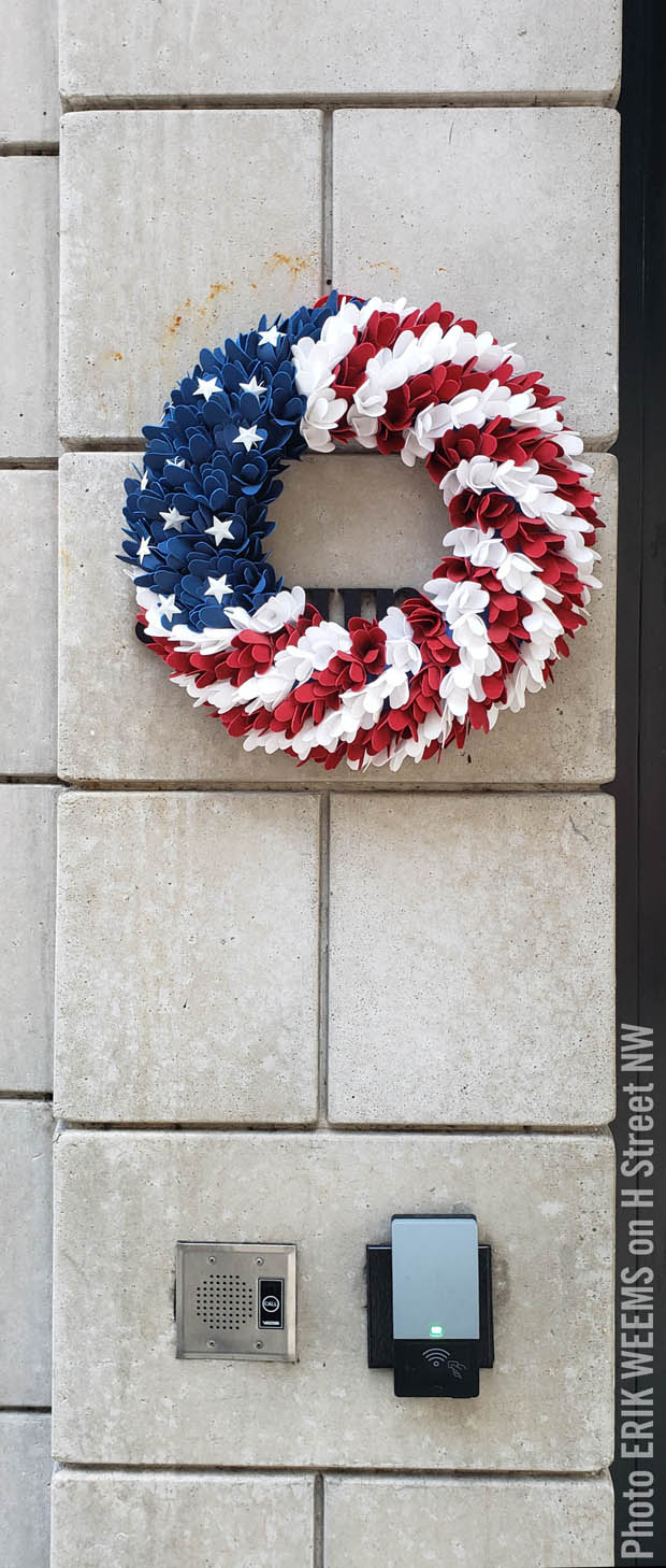 American flag H Street decoration