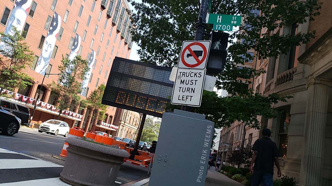 On 17th an H Street in Washington DC July