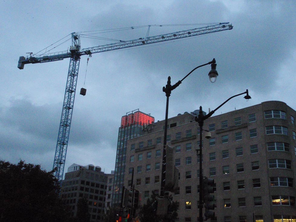Crane over Washington DC