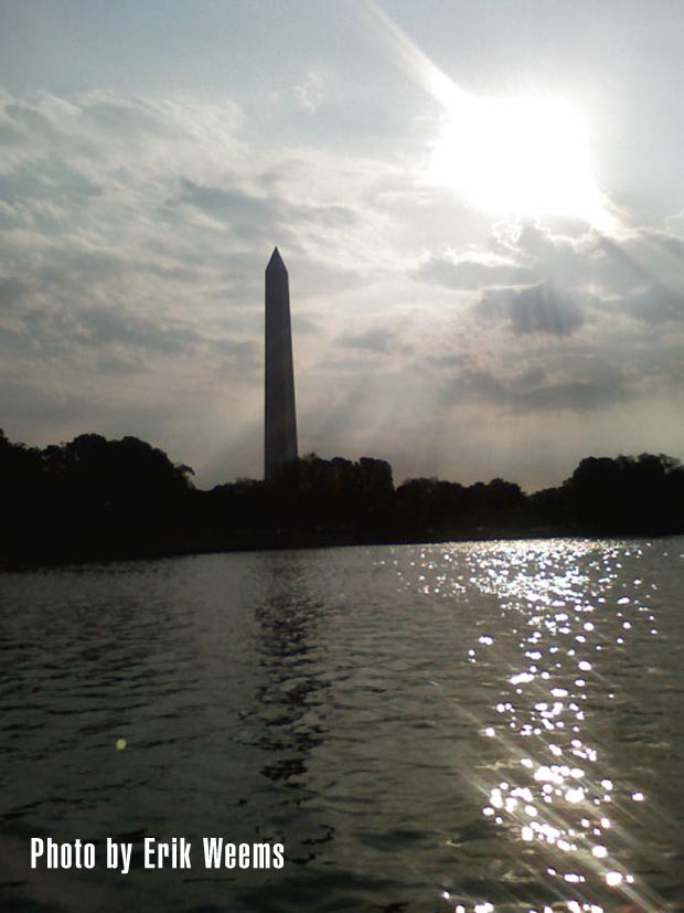 Sunshine over Washington Monument