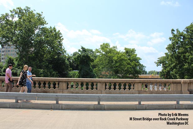 M Street Bridge over Rock Creek near Georgetown - Washington DC