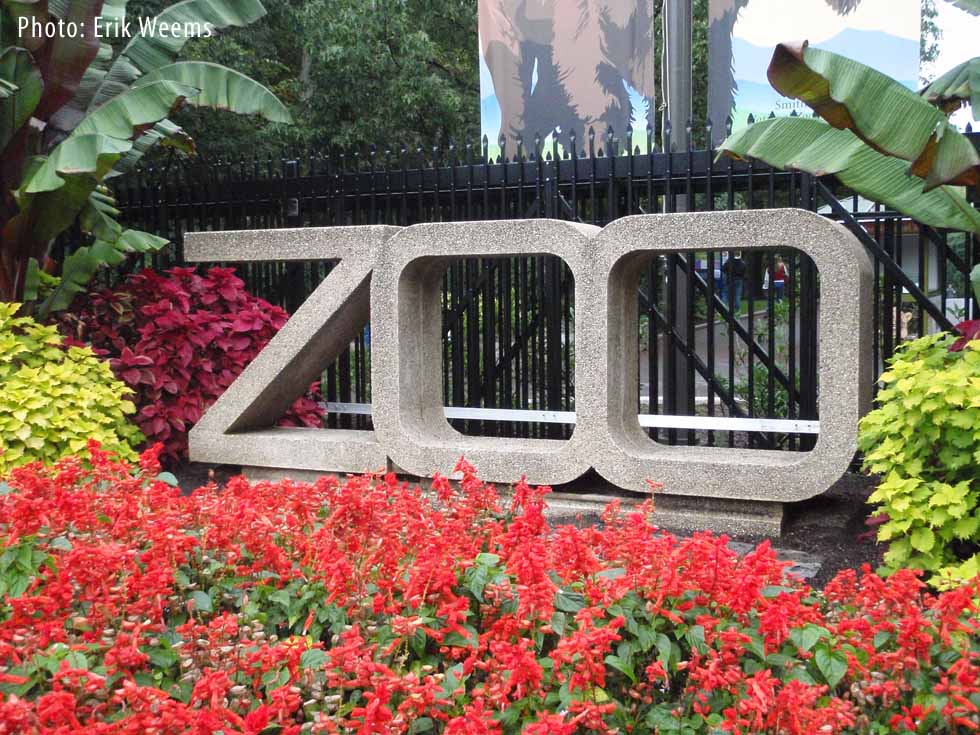 Nationa Zoo Sign Washington DC