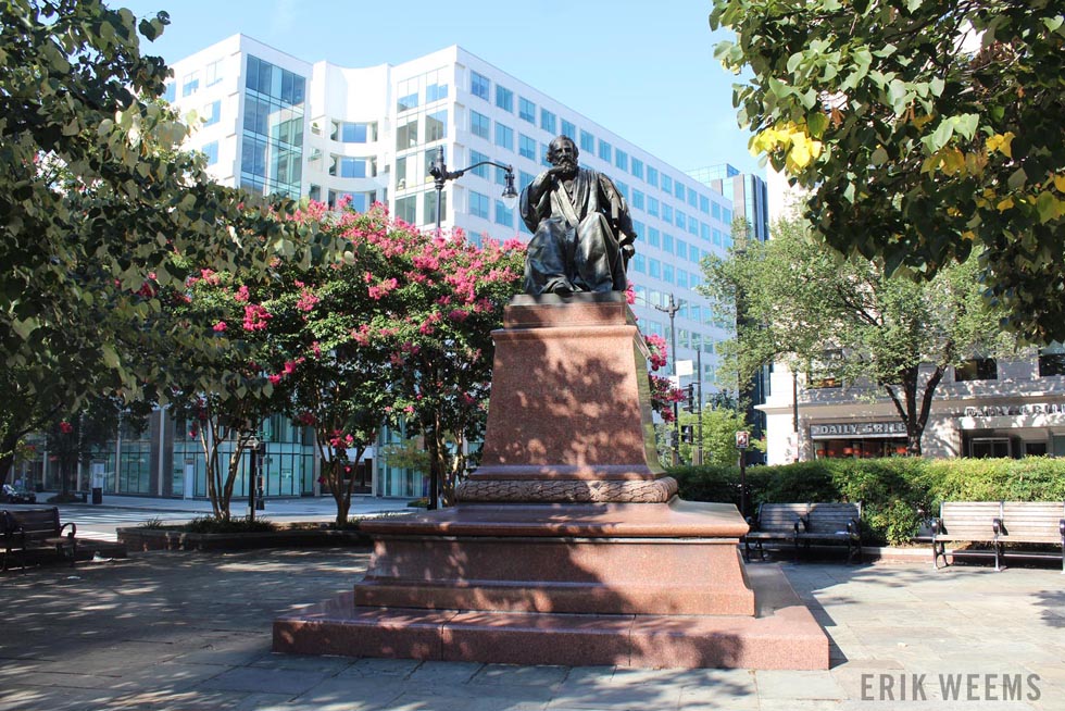 Longfellow Statue at Longfellow Park - Washington DC Conneticutt Ave