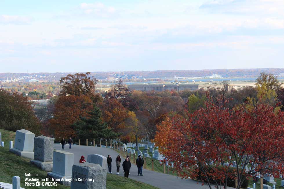 Autumn in Washington DC - viewed from Arlington Cemetery