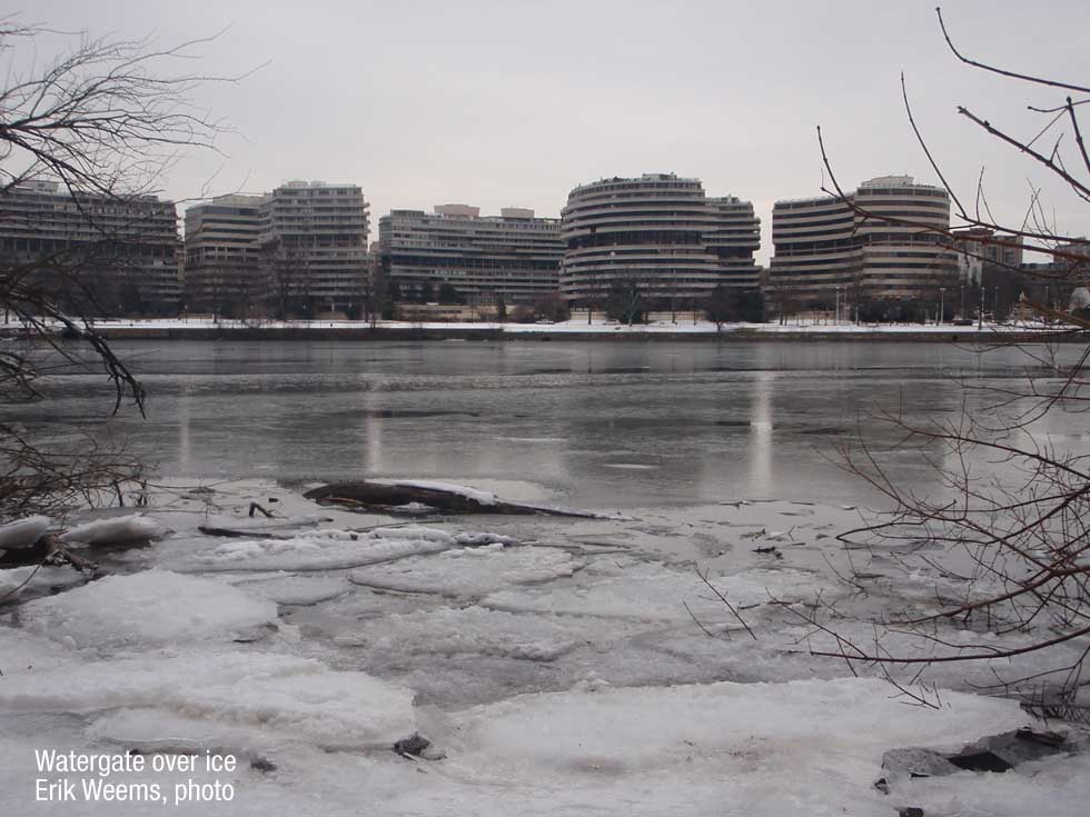 Watergate and ice on the Potomac