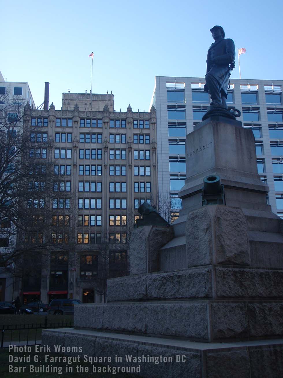 Farragut Statue at Farragut Square Washington DC