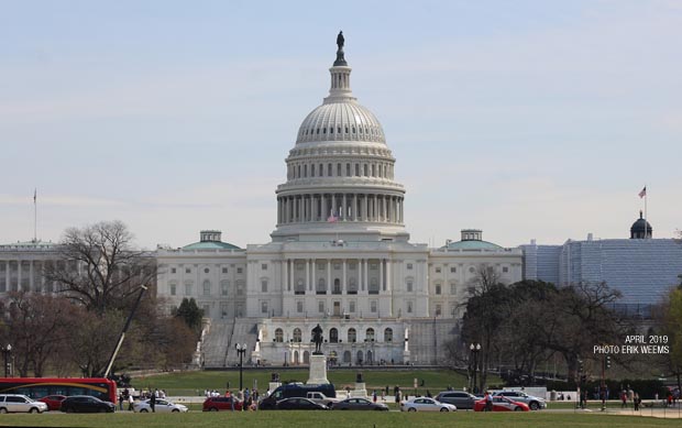 Capitol Building Washington DC April 2019 Spring