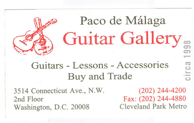 Paco de Malaga Guitar Gallery