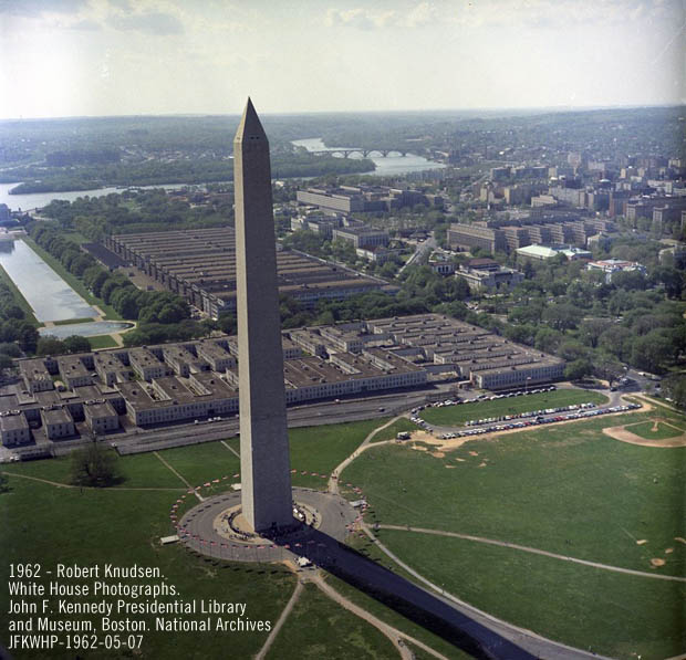Washington DC Monument Grounds 1962 Color Photo