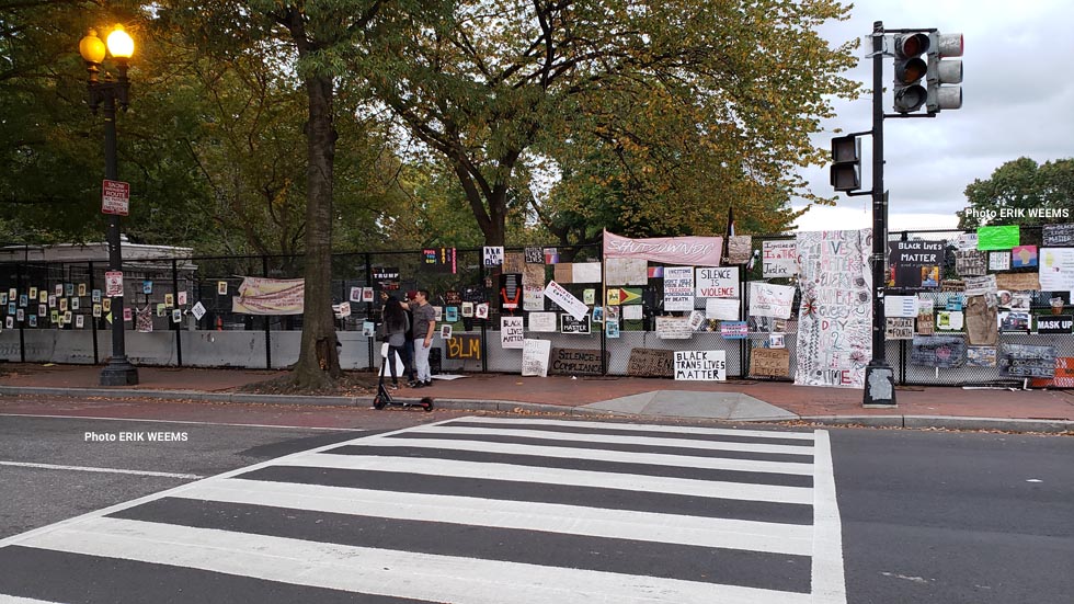 Black Lives Matter at Lafayette Park - placards and signs