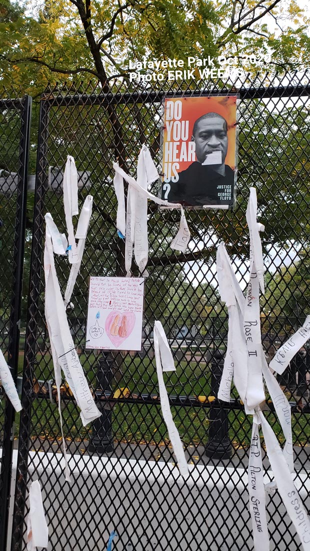 George Floyd Black Lives Matter at Lafayette Park Washington DC