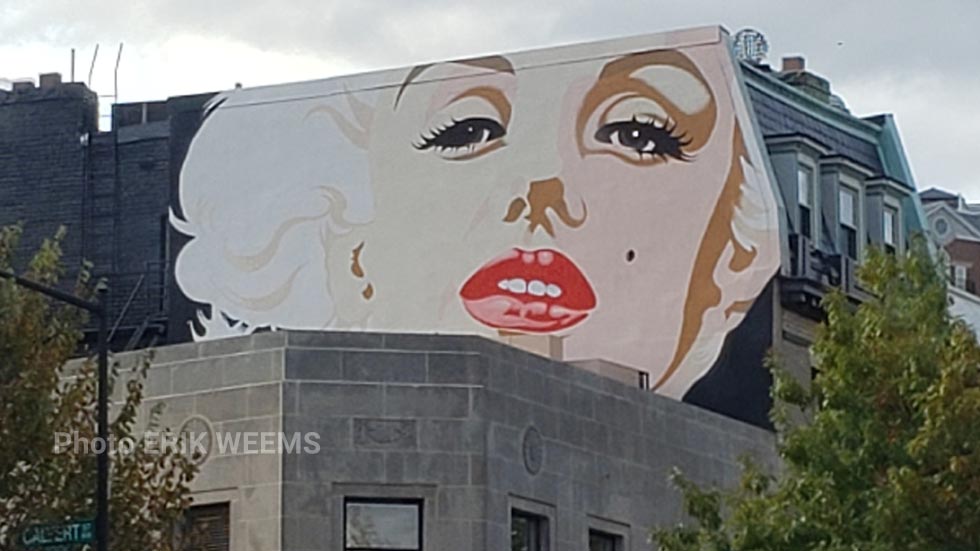 Marilyn Monroe over Washington DC Calvert St