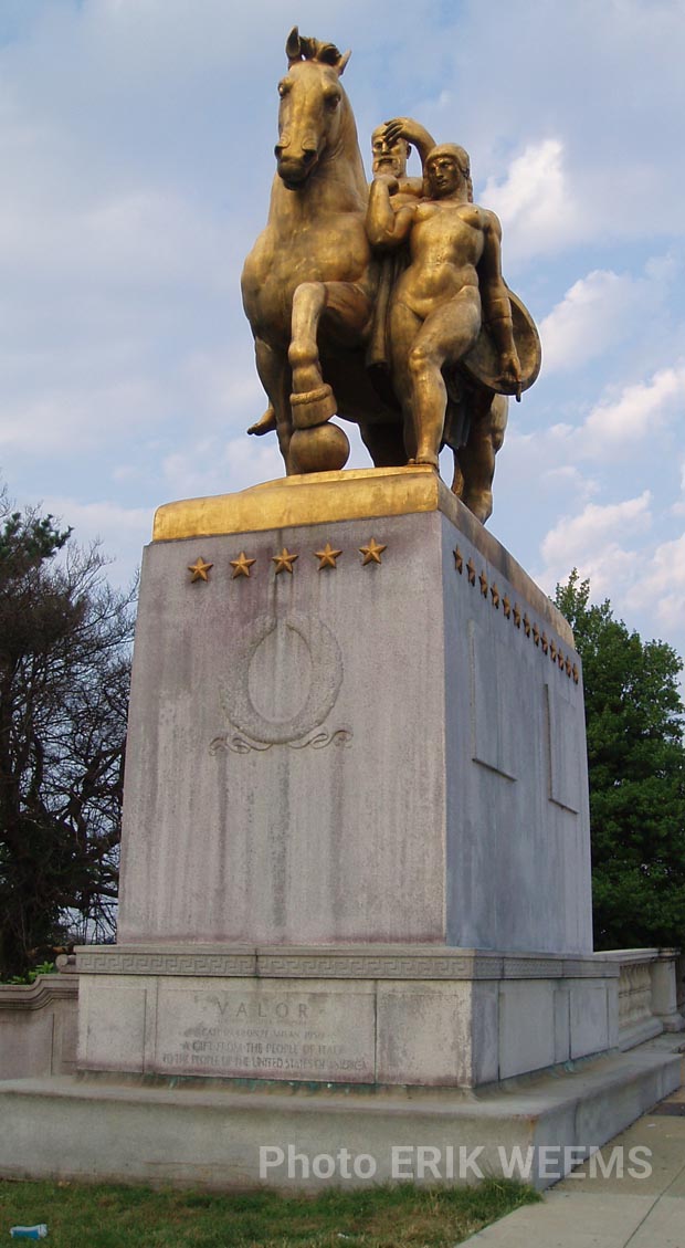 Valor Sculpture Arts of War at the Memorial Bridge in Washington DC