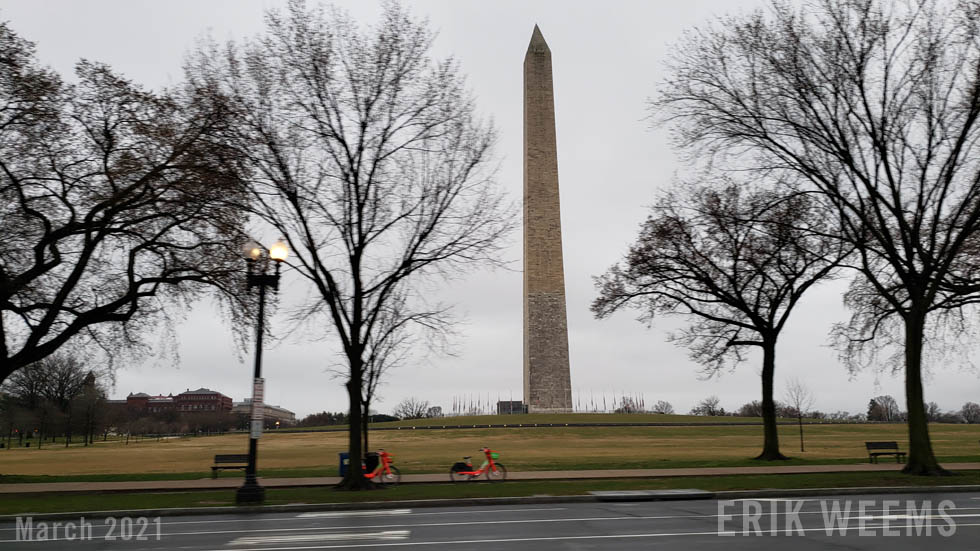 Washington Monument in March 2021