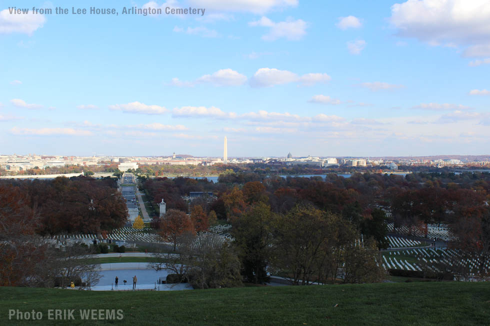 View from the Lee House at Arlington Cemetery