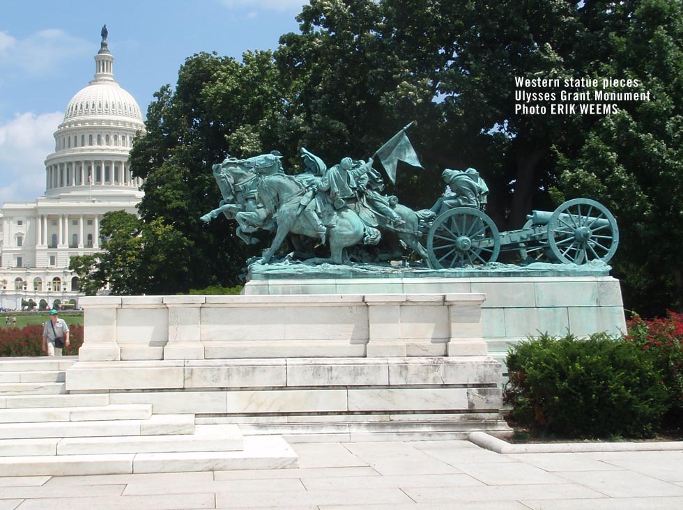 Ulysses Grant Cannon Caisson statue