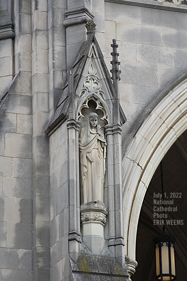 Statue on Wall at National Cathedral