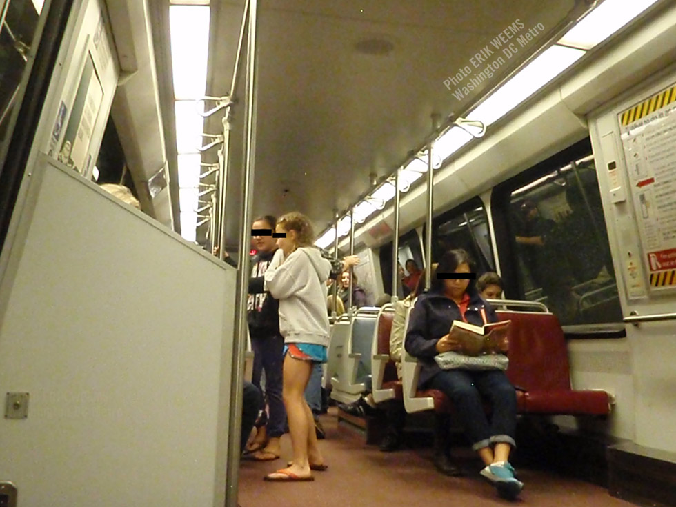 Aboard the Washington DC Metro Subway