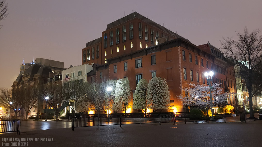 Renwick Gallery and the Blair and Lee Houses, plus the New Executive Office BUilding in the distance