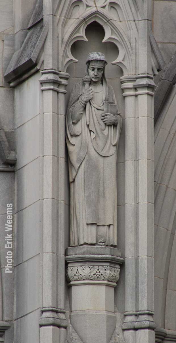 Statue outside National Cathedral