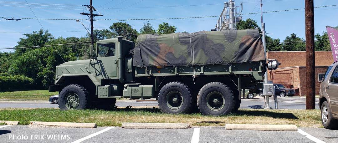 Army truck with canvas covering