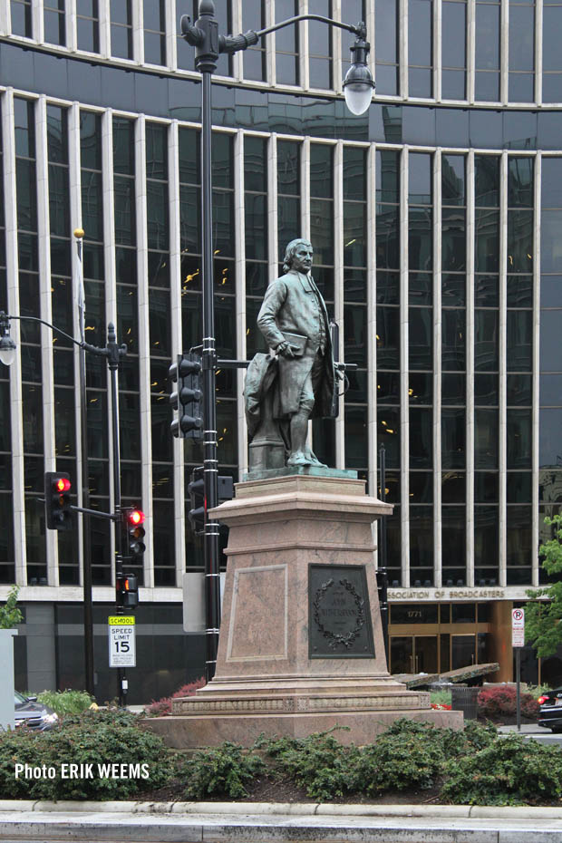 John Witherspoon statue on N Street  near Connecticut
